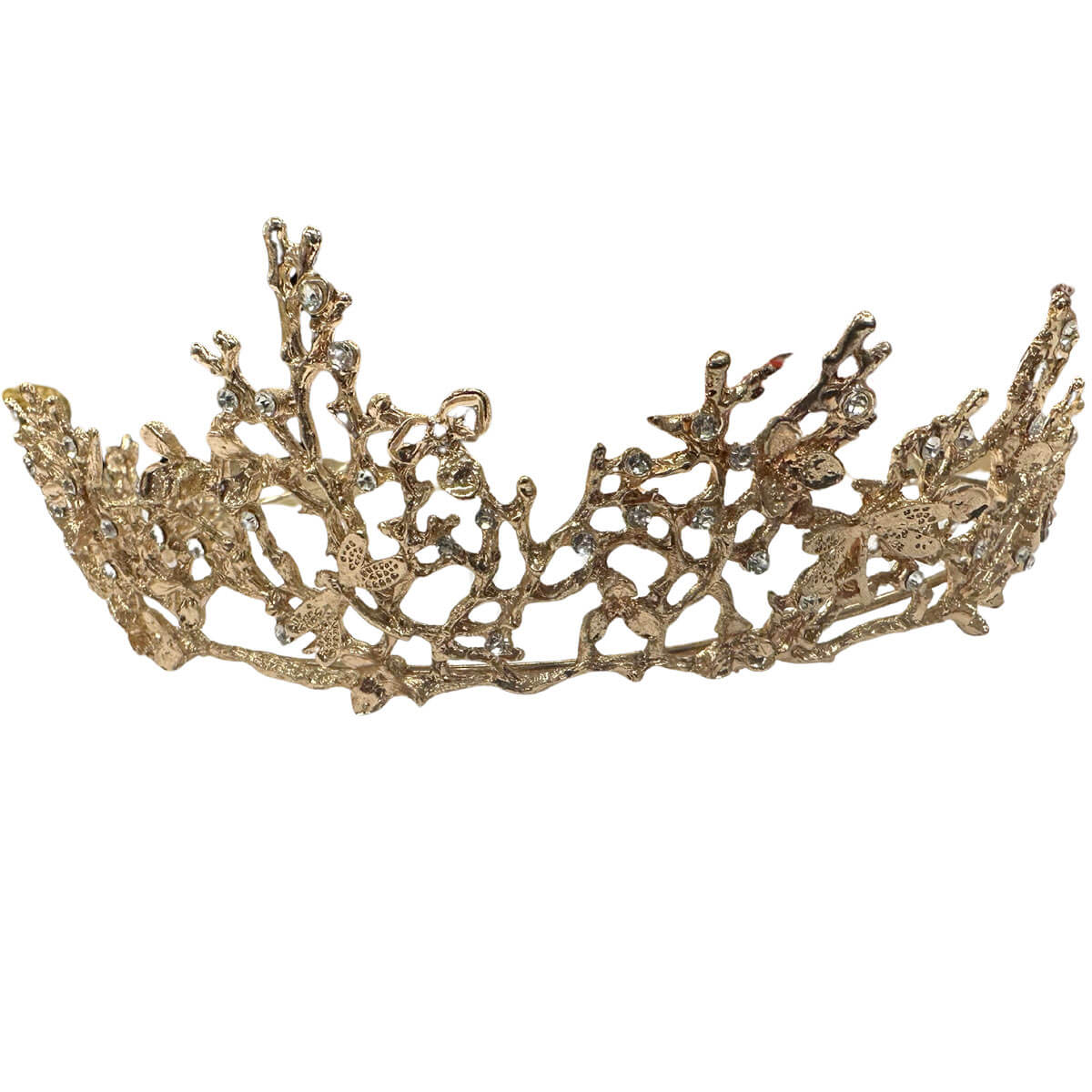 Custom 14K Gold Tiara with Stones 1 Custom 14K Gold Tiara with Stones