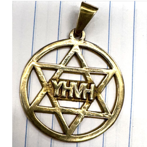 14K Gold Star of David Pendant with YHVH Initials – Custom Religious Jewelry