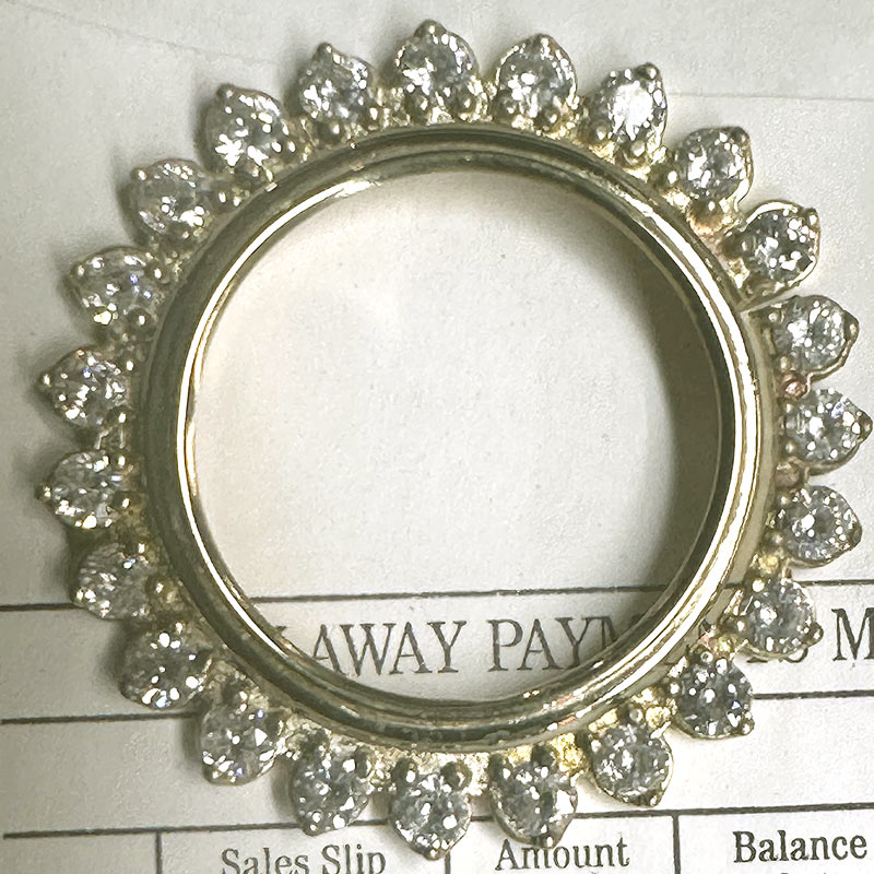 14K Yellow Gold Coin Frame with Diamonds 1 14K Yellow Gold Coin Frame with Diamonds