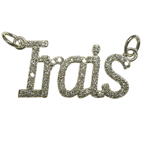 14K Gold Iced Out Irais Pendant – Custom Jewelry Huntington Park!