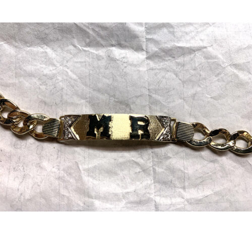 Custom 14K Gold KMB Nameplate Bracelet Huntington Park - Ayala's!