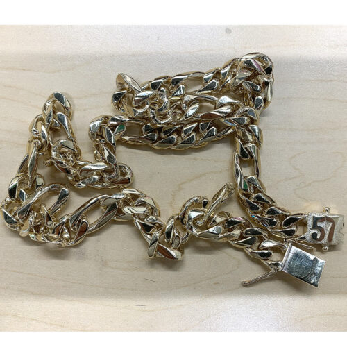 Custom Solid 14K Gold Chain with Personalized Number Clasp