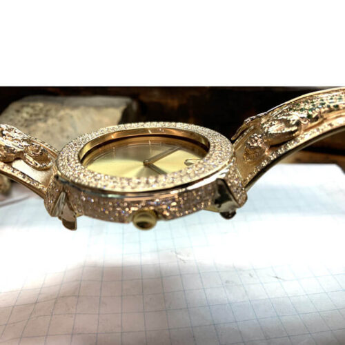Elegant 14K Gold Diamond Watch with Luxury Detailing
