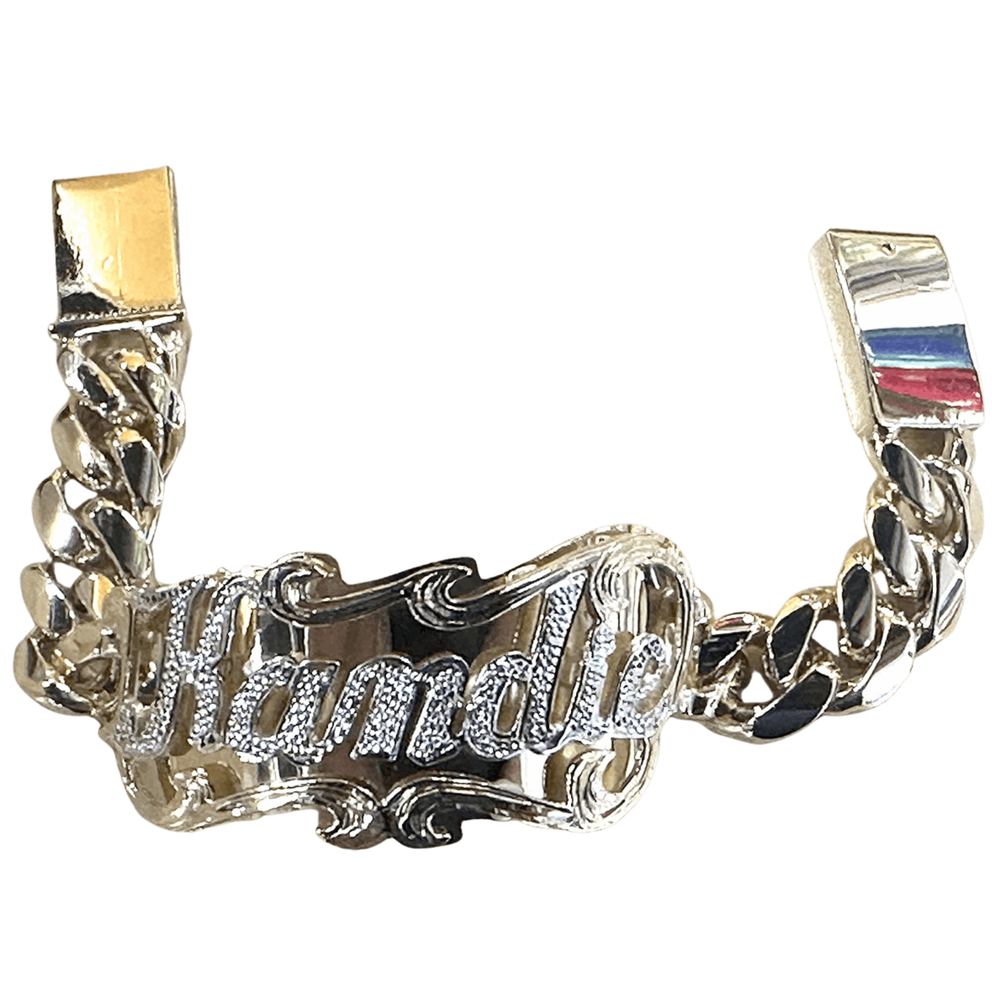 Iced-Out 14K Gold Nameplate Bracelet – Custom Jewelry LA - Kandie 1 Iced-Out 14K Gold Nameplate Bracelet – Custom Jewelry LA - Kandie