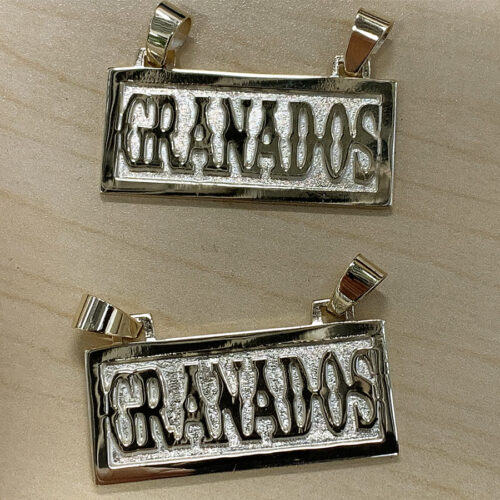 Matching Granados 14K Yellow Gold Nameplate Set — Custom Handmade