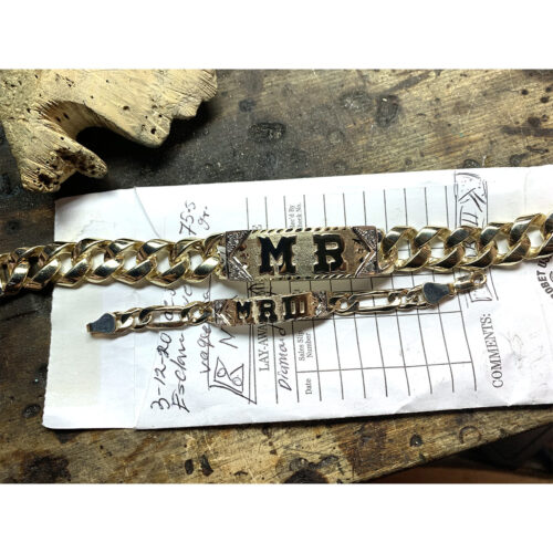 Mother & Daughter MB Initial Bracelets Custom Jewelry Huntington Park