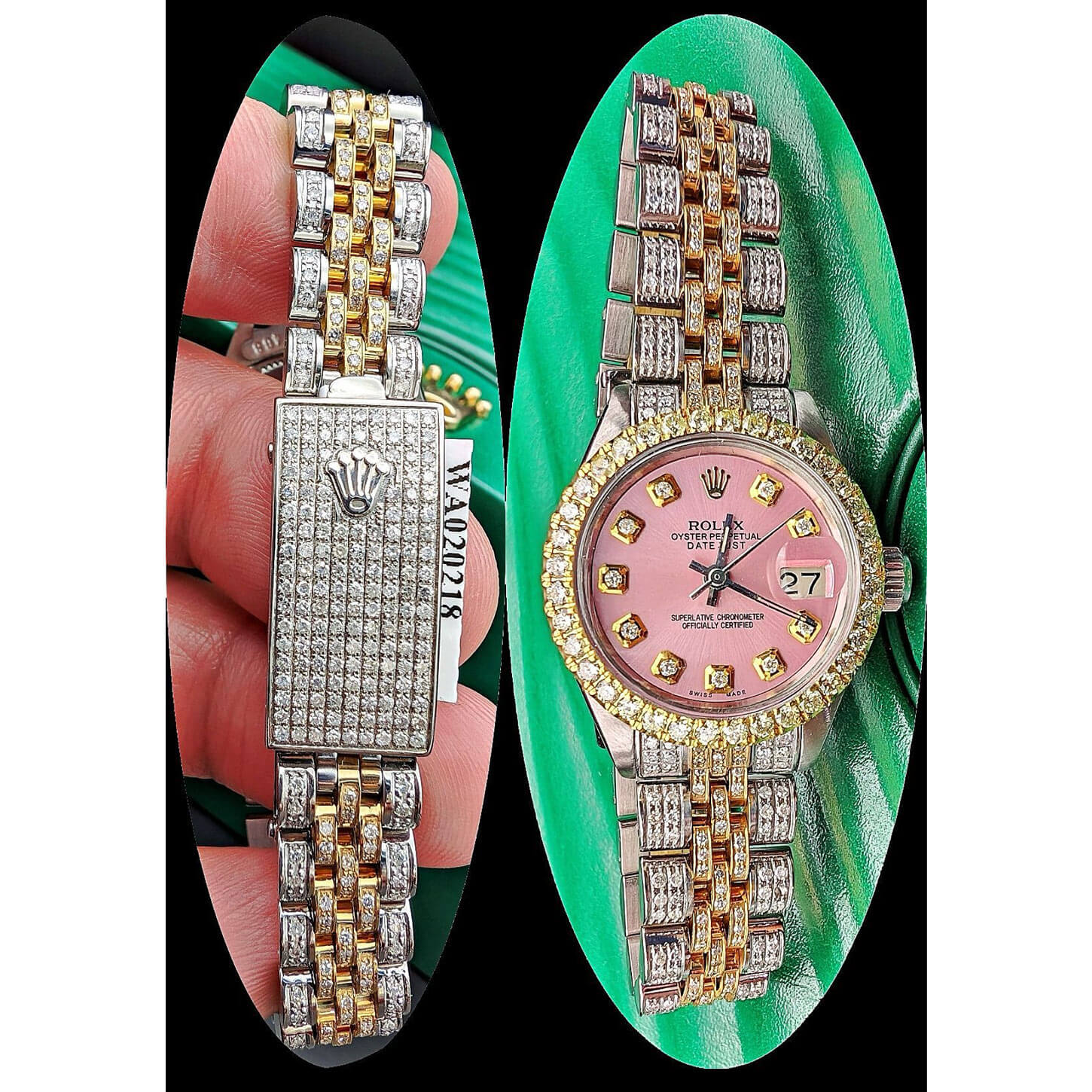 Women’s Rolex with Pink Dial and Diamond Two Tone Bracelet 1 Women’s Rolex with Pink Dial and Diamond Two Tone Bracelet