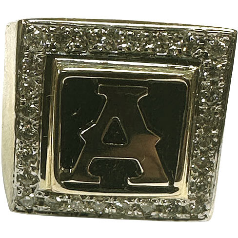 14K Gold 'A' Initial Ring with VS Diamonds – Bold Statement