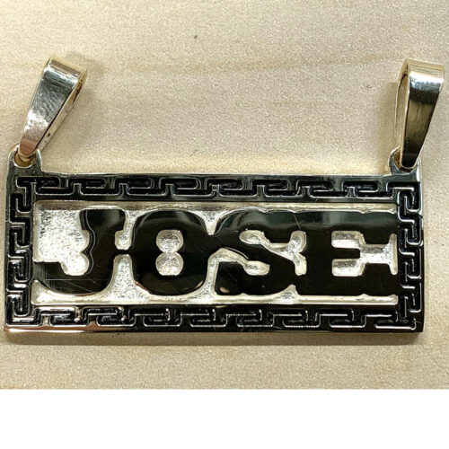 14K Gold JOSE Nameplate Pendant – Custom Jewelry Huntington Park