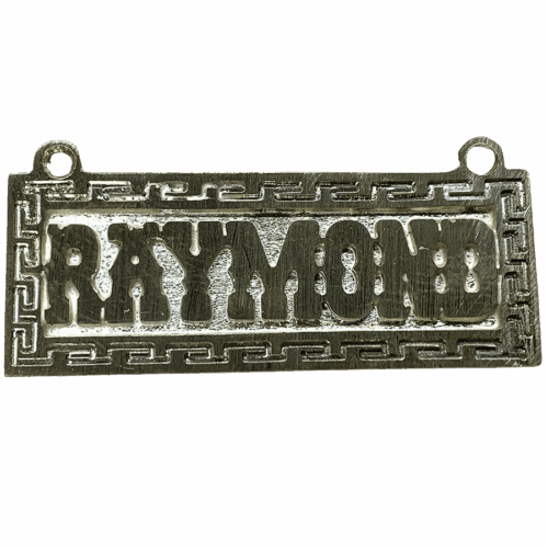 14K White Gold RaymonB Nameplate – Custom Jewelry Huntington Park