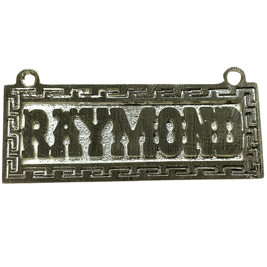 14K White Gold Custom Nameplate – Custom Jewelry Huntington Park 1 14K White Gold RaymonB Nameplate – Custom Jewelry Huntington Park