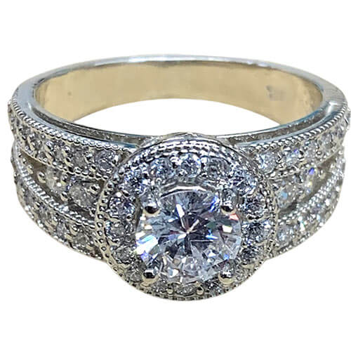 Classic 14K White Gold VS Diamond Engagement Ring – Vintage-Inspired Elegance Handcrafted Fine Jewelry, Los Angeles 2 Classic 14K White Gold VS Diamond Engagement Ring – Vintage-Inspired Elegance Handcrafted Fine Jewelry, Los Angeles